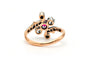 Bague 54 Bague Art nouveau en or jaune 18 carats, argent, rubis et diamants 58 Facettes B802