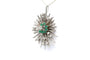 Pendentif Pendentif années 50 serti d’émeraudes et diamants en or blanc 18 carats 58 Facettes 23329