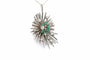 Pendentif Pendentif années 50 serti d’émeraudes et diamants en or blanc 18 carats 58 Facettes 23329