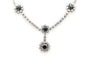 Collier Collier années 1970 en or blanc 18 carats avec saphirs et diamants 58 Facettes 23301