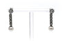 Boucles d'oreilles Art Déco - Boucles d’oreilles en or blanc 18 carats, perles et diamants taille rose 58 Facettes B808