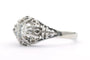 Bague 54 Bague contemporaine sertie d’un diamant taille brillant en or blanc 18 carats 58 Facettes B423