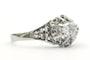 Bague 54 Bague contemporaine sertie d’un diamant taille brillant en or blanc 18 carats 58 Facettes B423