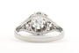 Bague 54 Bague contemporaine sertie d’un diamant taille brillant en or blanc 18 carats 58 Facettes B423