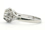 Bague 54 Bague contemporaine sertie d’un diamant taille brillant en or blanc 18 carats 58 Facettes B423