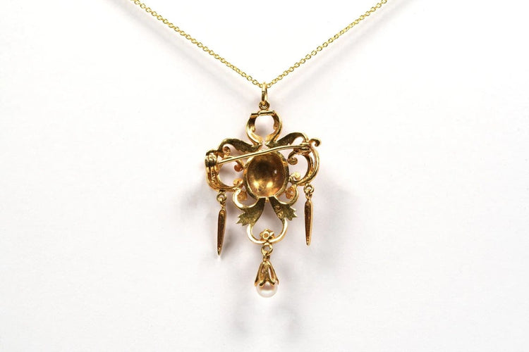 Pendentif Pendentif Napoléon III en or jaune 18 carats serti d’émail 58 Facettes B437