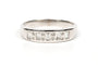 Bague 56 Alliance demi-américaine - Bague en or blanc 18 carats et diamants 58 Facettes 19361