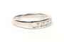 Bague 56 Alliance demi-américaine - Bague en or blanc 18 carats et diamants 58 Facettes 19361