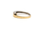 Bague 60 Bague contemporaine en or jaune et blanc 18 carats sertie de diamants 58 Facettes 21647