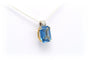 Pendentif Pendentif contemporain en or jaune 18 carats avec topaze et diamants 58 Facettes 17864