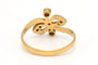 Bague 53 Bague Art nouveau en or jaune 18 carats et argent, diamants taille rose et perles 58 Facettes 22012