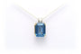 Pendentif Pendentif contemporain en or jaune 18 carats, topaze bleu suisse et diamants 58 Facettes 17864