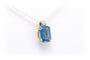 Pendentif Pendentif contemporain en or jaune 18 carats, topaze bleu suisse et diamants 58 Facettes 17864