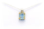 Pendentif Pendentif contemporain en or jaune 18 carats, topaze bleu suisse et diamants 58 Facettes 17864