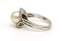 Bague 55 Bague Art déco en or blanc, perle et diamants 58 Facettes 19737