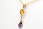 Pendentif Pendentif contemporain en or jaune 14 carats, améthyste et citrine 58 Facettes 23048