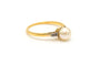 Bague 54 Bague Art déco en or jaune 18 carats, perle et diamants 58 Facettes 22905