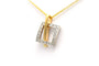 Pendentif Pendentif contemporain en or jaune et or blanc serti de diamants 58 Facettes B385