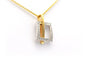 Pendentif Pendentif contemporain en or jaune et or blanc serti de diamants 58 Facettes B385