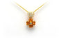 Pendentif Pendentif contemporain en or jaune 18 carats serti de citrines et diamants 58 Facettes 21040