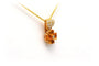 Pendentif Pendentif contemporain en or jaune 18 carats serti de citrines et diamants 58 Facettes 21040