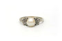Bague 55 Bague Art déco en or blanc 18 carats avec perle et diamants 58 Facettes 22271