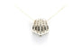 Pendentif Pendentif contemporain en or blanc 14 carats serti de diamants 58 Facettes B574