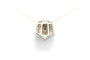 Pendentif Pendentif contemporain en or blanc 14 carats serti de diamants 58 Facettes B574