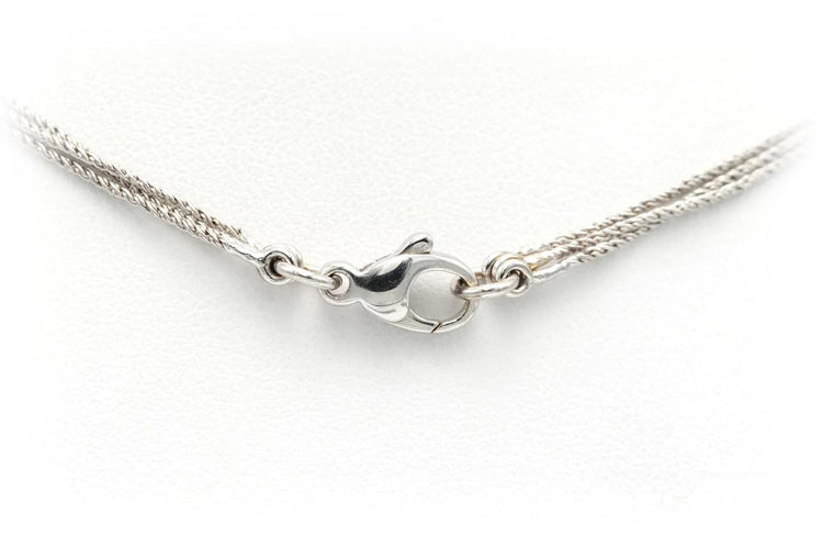 Collier Collier contemporain en or blanc 18 carats serti de diamants taille brillant 0,62 ct 58 Facettes 22336
