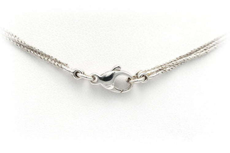 Collier Collier contemporain en or blanc 18 carats serti de diamants taille brillant 0,62 ct 58 Facettes 22336