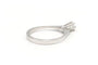 Bague 56 Solitaire années 70 - Bague en or blanc 18 carats et diamant 58 Facettes 22907