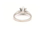 Bague 56 Bague années 80 en or blanc 18 carats sertie d’un diamant 0,65 ct 58 Facettes 18428