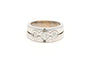 Bague 53 Bague années 50 en or blanc 18 carats et diamants taille brillant 0,64 ct 58 Facettes 19335