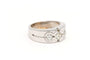 Bague 53 Bague années 50 en or blanc 18 carats et diamants taille brillant 0,64 ct 58 Facettes 19335