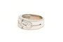 Bague 53 Bague années 50 en or blanc 18 carats et diamants taille brillant 0,64 ct 58 Facettes 19335