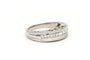 Bague 53 Bague contemporaine en or blanc 18 carats sertie de diamants 58 Facettes 19457
