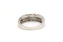 Bague 53 Bague contemporaine en or blanc 18 carats sertie de diamants 58 Facettes 19457
