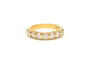 Bague 53 Alliance demi-américaine contemporaine en or jaune et diamants 58 Facettes 22349