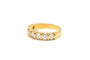 Bague 53 Alliance demi-américaine contemporaine en or jaune et diamants 58 Facettes 22349