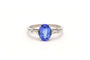 Bague 53 Bague contemporaine en platine avec tanzanite et diamants 58 Facettes 22184
