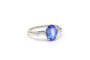 Bague 53 Bague contemporaine en platine avec tanzanite et diamants 58 Facettes 22184
