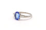 Bague 53 Bague contemporaine en platine avec tanzanite et diamants 58 Facettes 22184