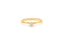 Bague 51 Solitaire - Bague en or jaune 18 carats et diamant taille brillant 0,1 ct 58 Facettes 21754