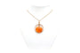 Collier Collier contemporain en or jaune 14 carats et ambre 58 Facettes 22401