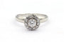 Bague 53 Bague contemporaine en or blanc 18 carats sertie de diamants 58 Facettes 19665