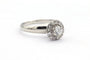 Bague 53 Bague contemporaine en or blanc 18 carats sertie de diamants 58 Facettes 19665