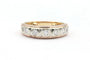 Bague 47 Alliance demi-américaine - Bague en or jaune, blanc et rose 18 carats et diamants 58 Facettes 19455