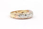 Bague 47 Alliance demi-américaine - Bague en or jaune, blanc et rose 18 carats et diamants 58 Facettes 19455