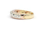 Bague 47 Alliance demi-américaine - Bague en or jaune, blanc et rose 18 carats et diamants 58 Facettes 19455