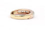 Bague 47 Alliance demi-américaine - Bague en or jaune, blanc et rose 18 carats et diamants 58 Facettes 19455